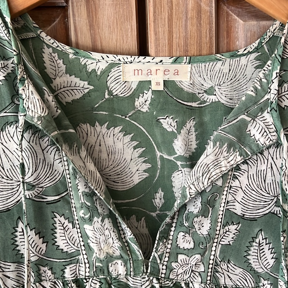 Marea Green Floral Women's Dress - Picture 2 of 6